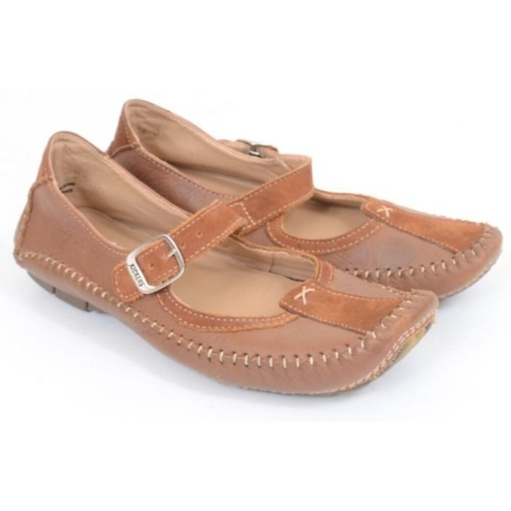 Kickers Women's 6 Leather Moccasin Ballet Mary Jane Driving Flat Shoes Comfort